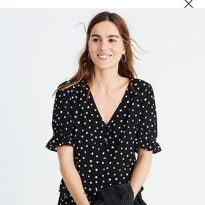 NWT madewell daylight blouse Black- sz 00